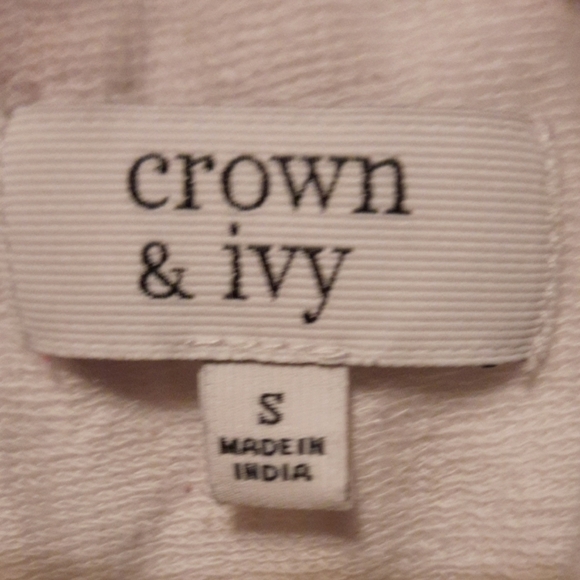 Crown & Ivy Girls White Long Sleeve Tee Size Small - Picture 4 of 5